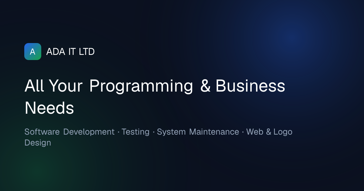 Software Development, Web & Logo Design in the UK | ADA IT LTD